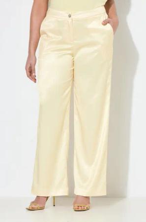 Ulla Popken Funktionshose Hose Mary weites gerades Bein Elastikbund