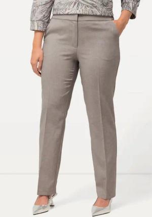 Ulla Popken Funktionshose Hose Sophie meliert schmales Bein Biesen