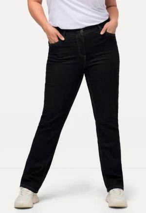 Ulla Popken Funktionshose Jeans Mandy gerade 5-Pocket-Form Komfortbund