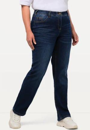 Ulla Popken Funktionshose Jeans Mandy gerade 5-Pocket-Form Komfortbund