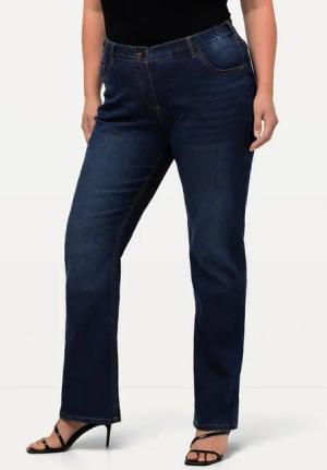 Ulla Popken Funktionshose Jeans Marie Bootcut Komfortbund 5-Pocket-Schnitt