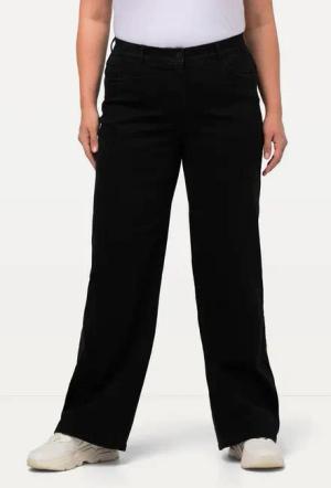 Ulla Popken Funktionshose Jeans Mary weites Bein 5-Pocket-Schnitt