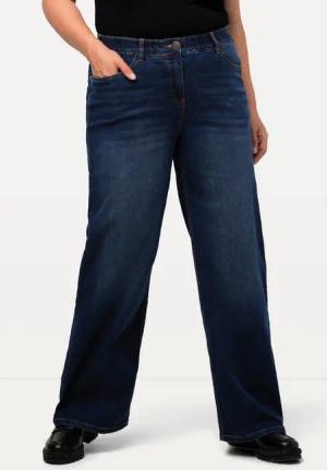 Ulla Popken Funktionshose Jeans Mary weites Bein 5-Pocket-Schnitt