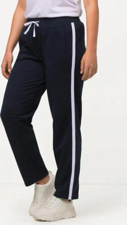 Ulla Popken Funktionshose Jogginghose Elastikbund Seitenstreifen