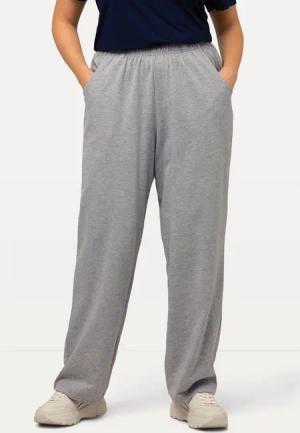 Ulla Popken Funktionshose Jogginghose gerades Bein Gummibund