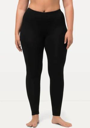 Ulla Popken Funktionshose Leggings wadenlang schmales Bein Elastikbund