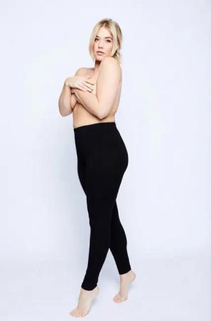 Ulla Popken Funktionshose Ouvert-Leggings offener Schritt blickdicht