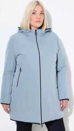 Ulla Popken Funktionsjacke HYPRAR Wende-Steppjacke wasserdicht 2-Wege Zipper