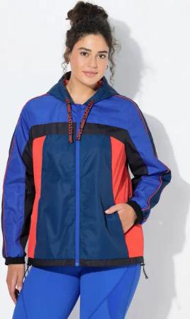 Ulla Popken Funktionsjacke Outdoor-Kapuzenjacke wasserabweisend Saumkordel