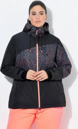 Ulla Popken Funktionsjacke Performance-Jacke wasserdicht 2-Wege-Zipper Kapuze