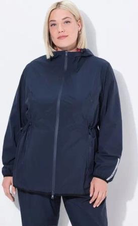 Ulla Popken Funktionsjacke Regenjacke leicht Kapuze wasserdicht verstaubar