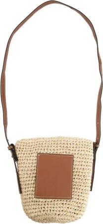 Ulla Popken Handtasche Tasche geflochtenes Papierstroh Riemen verstellbar