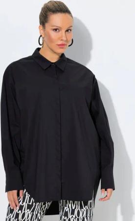 Ulla Popken Hemdbluse Hemdbluse oversized Hemdkragen Langarm