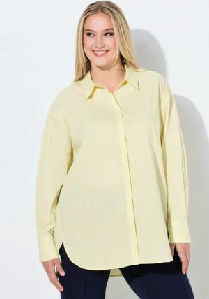 Ulla Popken Hemdbluse Hemdbluse oversized Hemdkragen Langarm