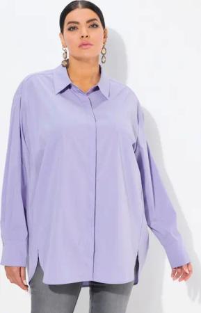 Ulla Popken Hemdbluse Hemdbluse oversized Hemdkragen Langarm