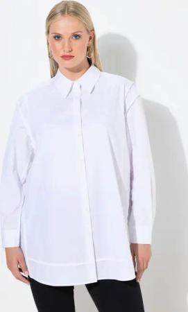 Ulla Popken Hemdbluse Hemdbluse oversized Linksnaht Langarm