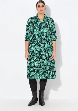 Ulla Popken Hemdblusenkleid Hemdblusenkleid A-Linie Hemdkragen.