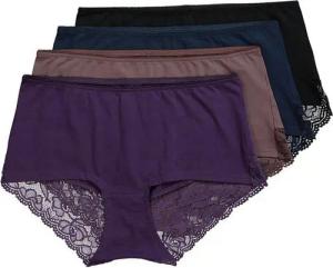 Ulla Popken Hipster Hipster 4er-Pack Spitzen-Rückseite