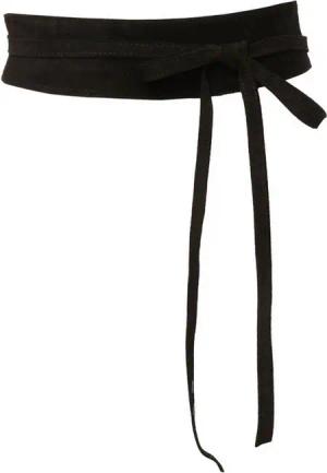 Ulla Popken Hüftgürtel Leder-Bindegürtel Veloursleder Einheitsgröße