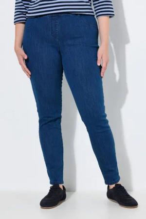 Ulla Popken Jeggings Jeggings schmales Bein Elastikbund Biobaumwolle