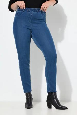 Ulla Popken Jeggings Jeggings Sienna schmales Bein Elastikbund