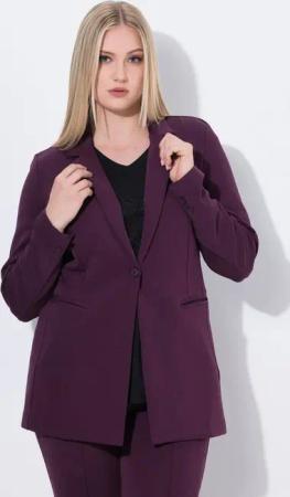 Ulla Popken Jerseyblazer Blazer Punto di Roma A-Linie Reverskragen Stretch