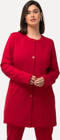 Ulla Popken Jerseyblazer Longblazer Ziernähte Rundhals Jersey