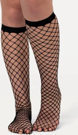 Ulla Popken Kniestrümpfe 2er Pack Netz-Kniestrumpf
