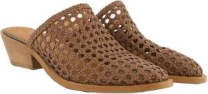 Ulla Popken Leder-Mules Flechtoptik Nappaleder Weite H Pumps