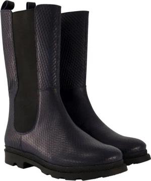 Ulla Popken Leder-Stiefeletten Schlangenprägung Zipper Weite H Stiefel