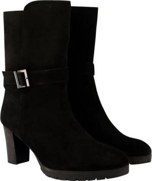Ulla Popken Leder-Stiefeletten Schnalle Wechselfußbett Weite H Stiefel