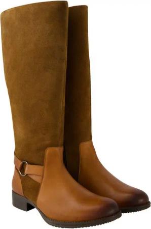 Ulla Popken Lederstiefel XL-Schaft Ledermix Weite H Stiefel