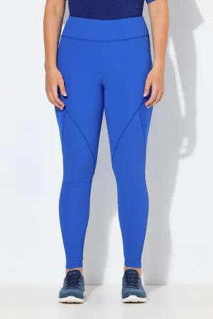 Ulla Popken Leggings Funktions-Leggings Rippjersey Zipptasche recycelt