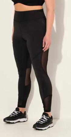 Ulla Popken Leggings Sport-Leggings Mesh-Einsätze Tasche recycelt