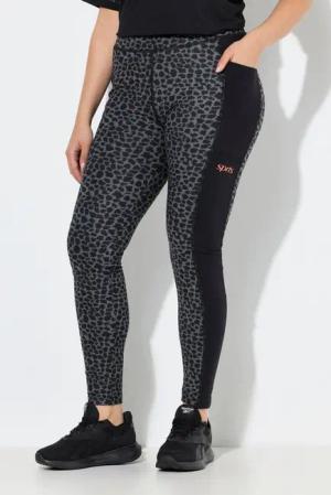 Ulla Popken Leggings Sport-Leggings schnelltrocknend Taschen recycelt