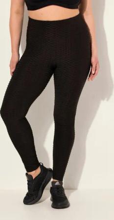 Ulla Popken Leggings Struktur-Sportleggings High Waist