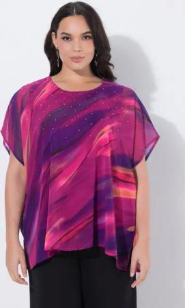 Ulla Popken Longbluse Chiffonbluse