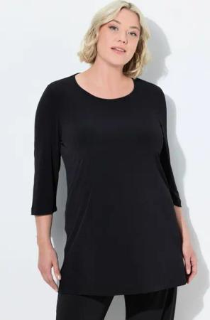 Ulla Popken Longshirt Longshirt Rundhalsausschnitt 3/4-Arm