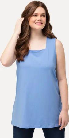 Ulla Popken Longshirt Longtop Classic Fit Carré-Ausschnitt ärmellos