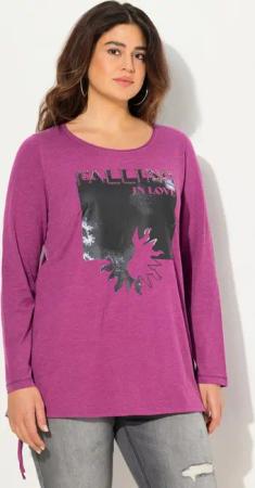 Ulla Popken Longsleeve Shirt Raffband Classic Rundhals Langarm