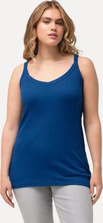 Ulla Popken Longtop Ripptop Slim V-Ausschnitt ärmellos schmale Träger