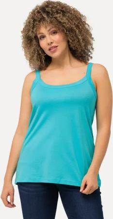 Ulla Popken Longtop Spaghettitop Rundhals Modalmix ärmellos