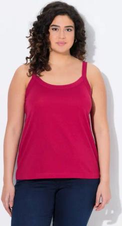 Ulla Popken Longtop Spaghettitop Rundhals Modalmix ärmellos