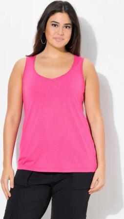 Ulla Popken Longtop Top Modalmix Herzausschnitt ärmellos