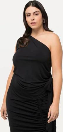 Ulla Popken Longtop Top One Shoulder Slim Bindeband ärmellos