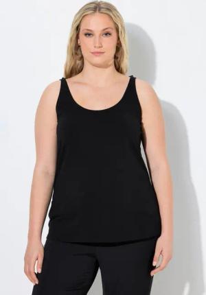 Ulla Popken Longtop Unterziehtop Slim Rundhalsausschnitt ärmellos