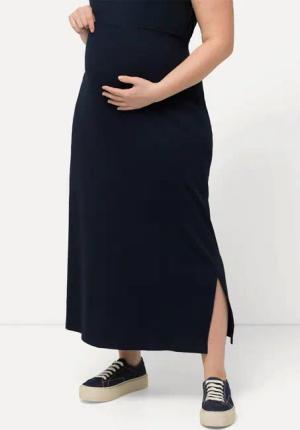 Ulla Popken Maxirock Jerseyrock A-Linie Elastikbund Seitenschlitze Schwangerschaft