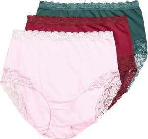 Ulla Popken Maxislip Maxislips 3er-Pack High Waist Spitze OEKO-TEX