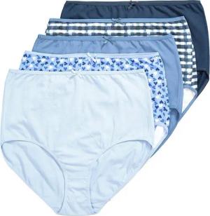 Ulla Popken Maxislip Maxislips 5er-Pack High Waist Muster/uni