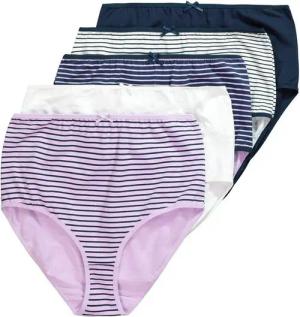 Ulla Popken Maxislip Maxislips 5er-Pack Ringel/einfarbig High Waist